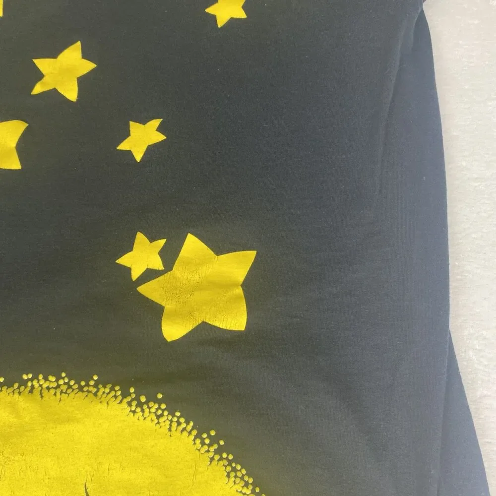 Vintage Disney Mickey Mouse Nightgown Pajama Shirt Womens One Size Black Yellow - Picture 7 of 10